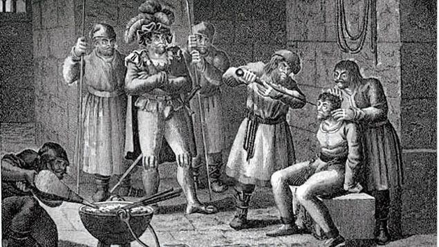 Miedzioryt Gottlieba Boettgera z 1808 r, przedstawiający oślepienie Piotra Włostowica