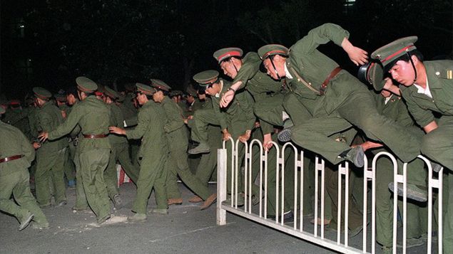 Chińska Armia Ludowa w czasie walk na placu Tiananmen