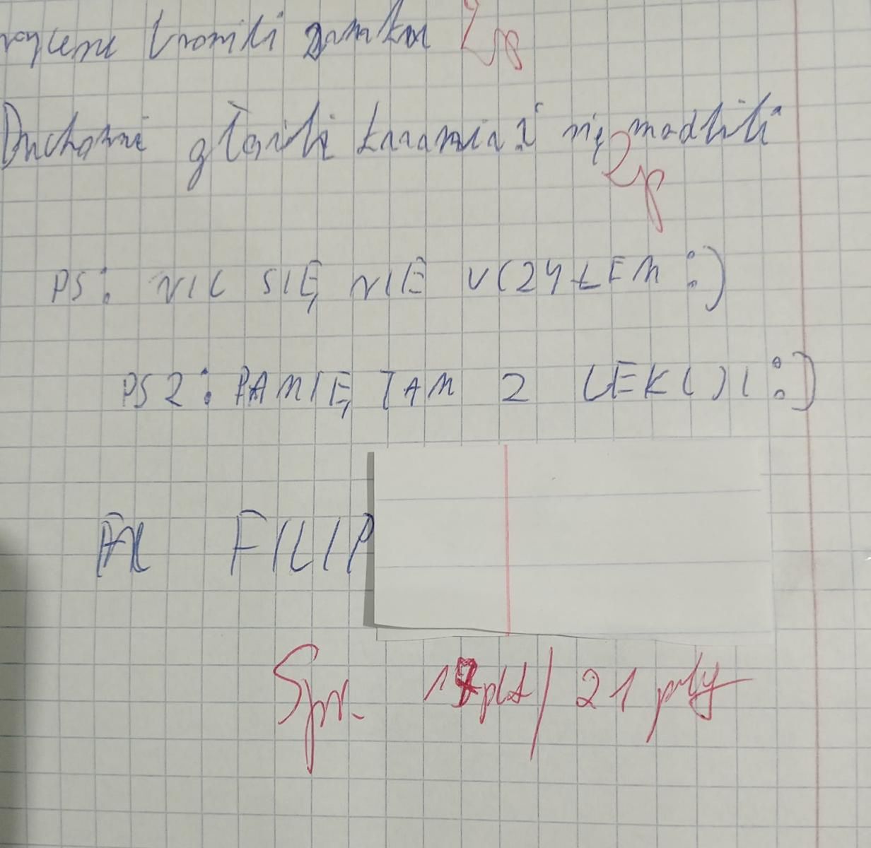 Szczerość ucznia rozbroiła nauczycielkę