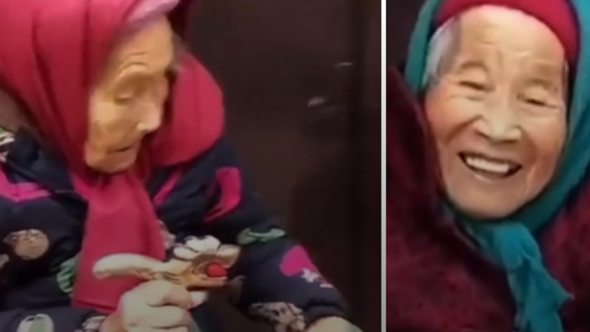 107-letnia mama wręcza cukierka 84-letniej córce. "Wielka wzajemna miłość trzyma je przy życiu"