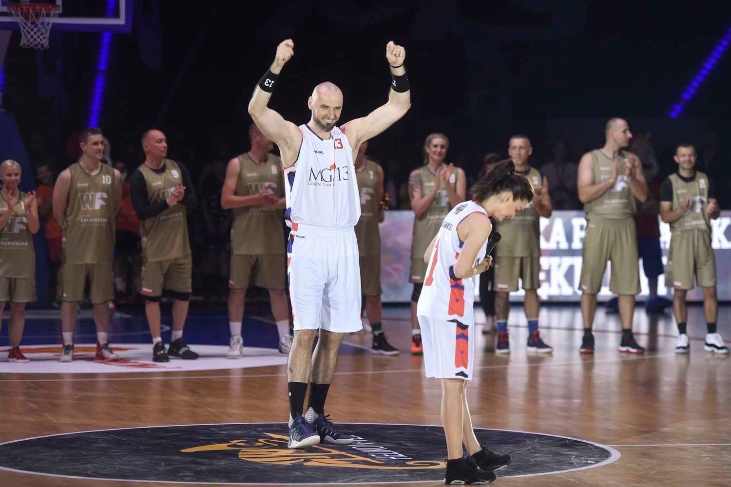 Marcin Gortat, Agnieszka Radwańska  - Wielki Mecz Gortat Team vs Wojsko Polskie 2019