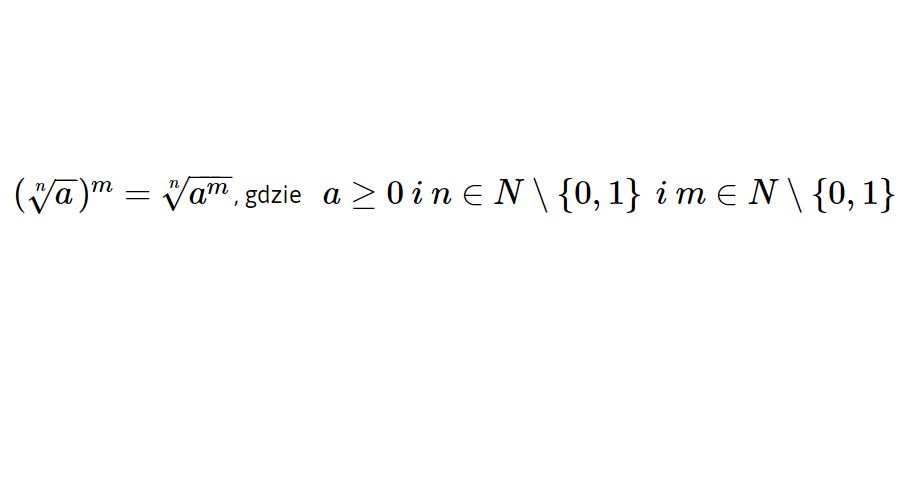 Wzór na potęgę pierwiastka