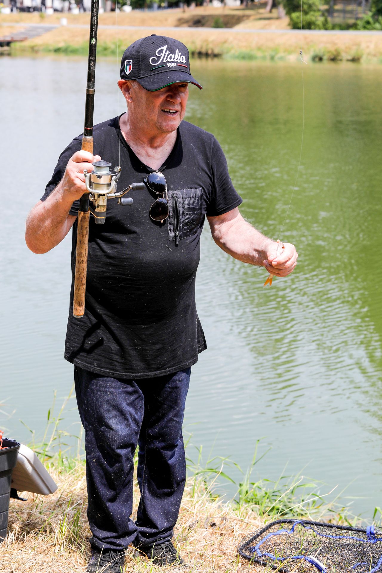 Włodzimierz Matuszak - Grube Ryby - zawody wędkarskie aktorów i muzyków (fot. AKPA)