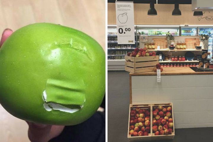 Klienci IKEA w Lublinie połakomili się na sztuczne jabłka