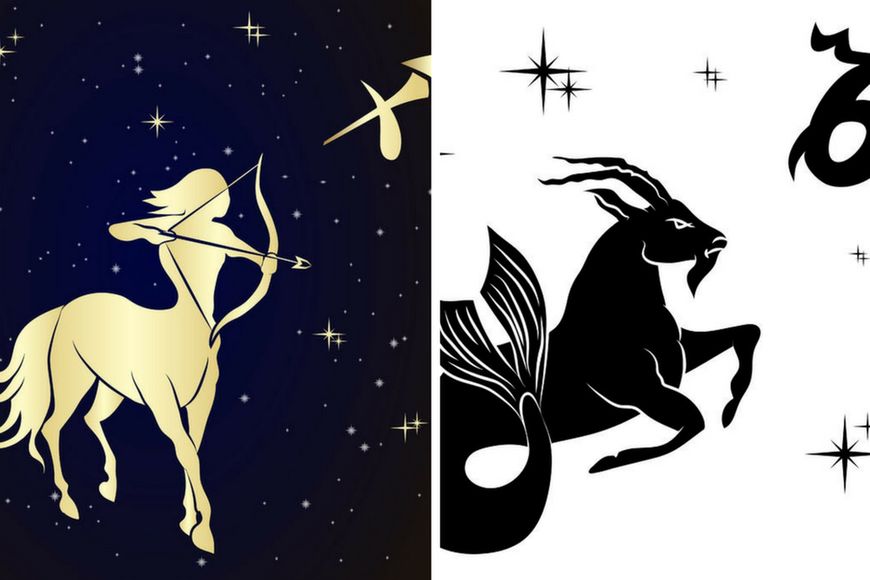 Wizerunki znaków zodiaku - Strzelca i Koziorożca