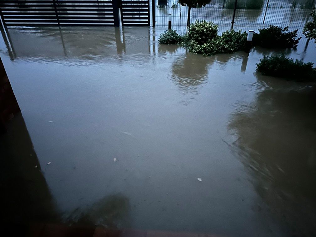 Przed domem Ireneusza Szafrańca po powodzi