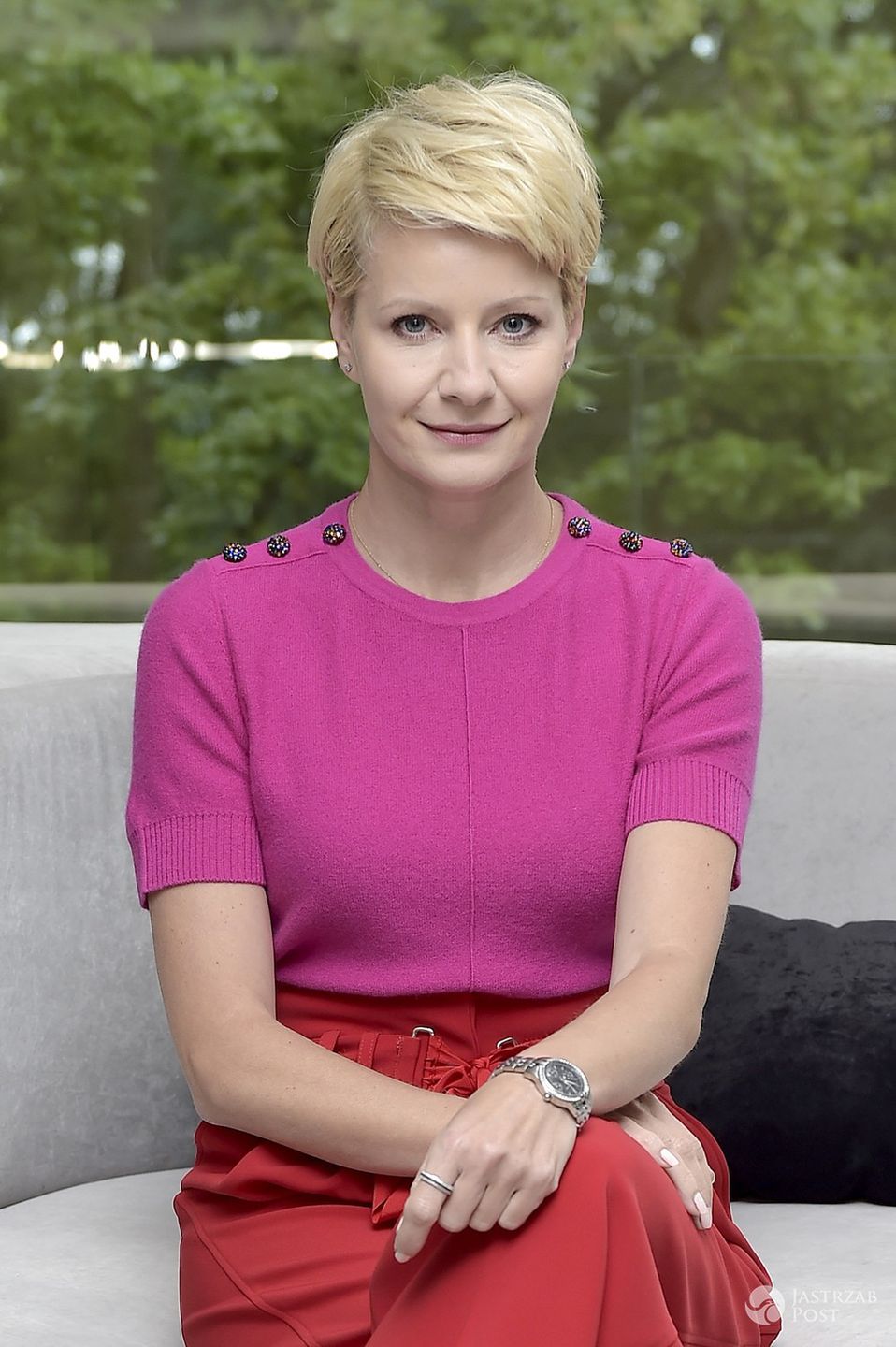 Małgorzata Kożuchowska na planie serialu Druga szansa