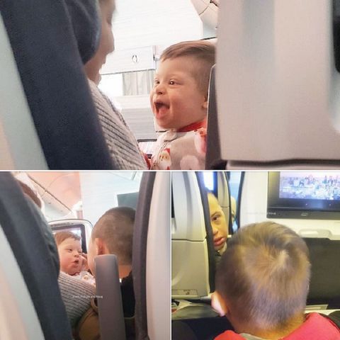 Wzruszające spotkanie w samolocie. Matka chłopca z zespołem downa opisała jego zabawy z nieznajomym