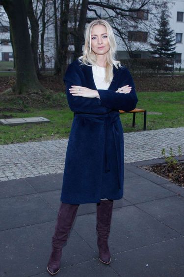 Barbara Kurdej-Szatan na pokazie mody zimowej