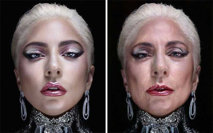 Lady Gaga - Aplikacja FaceApp - Instagram