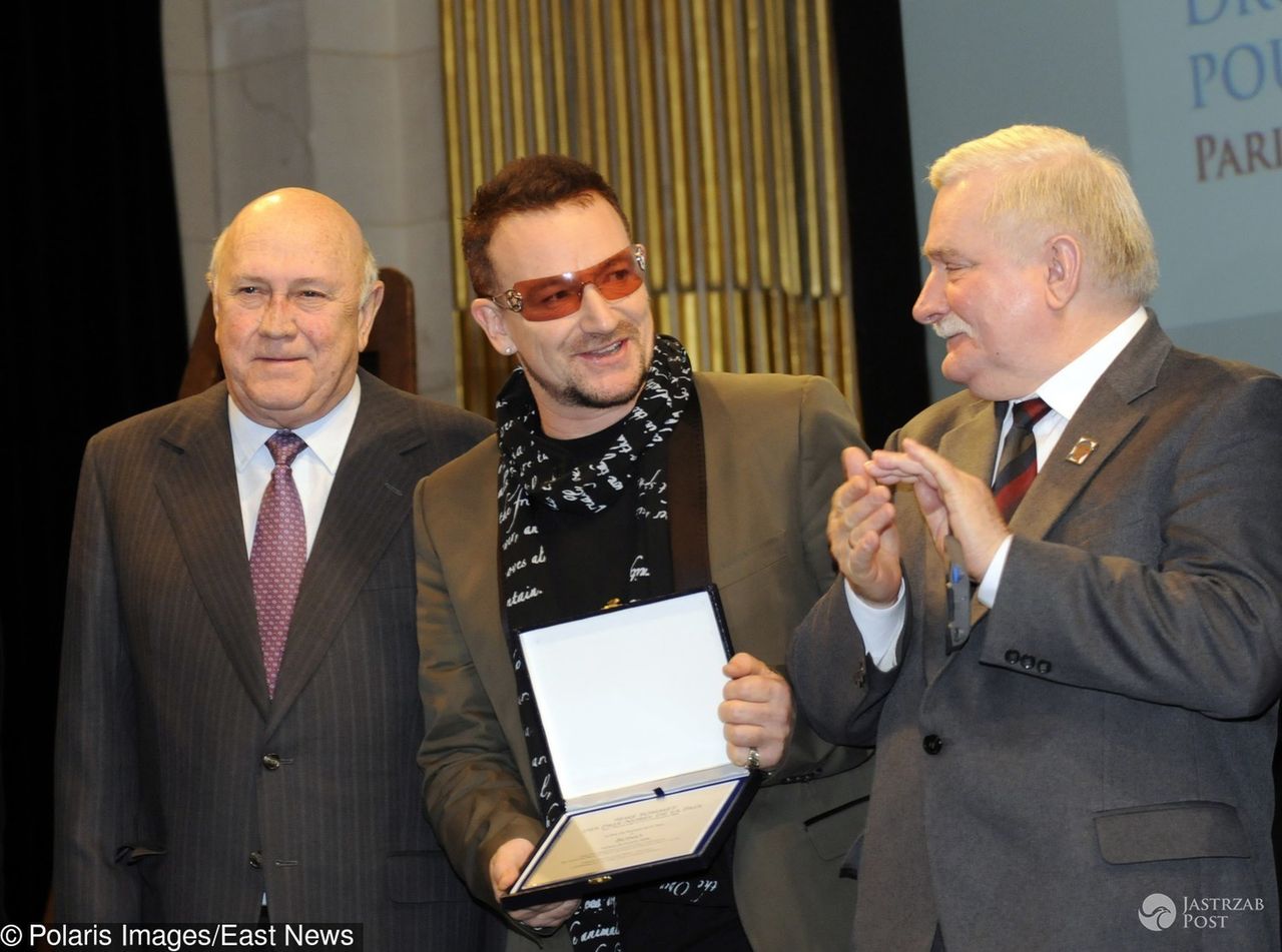 Bono i Lech Wałęsa w Paryżu, 2008 rok