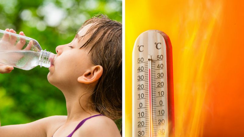 Picie wody jest bardzo ważne w gorące dni, aby uniknąć odwodnienia