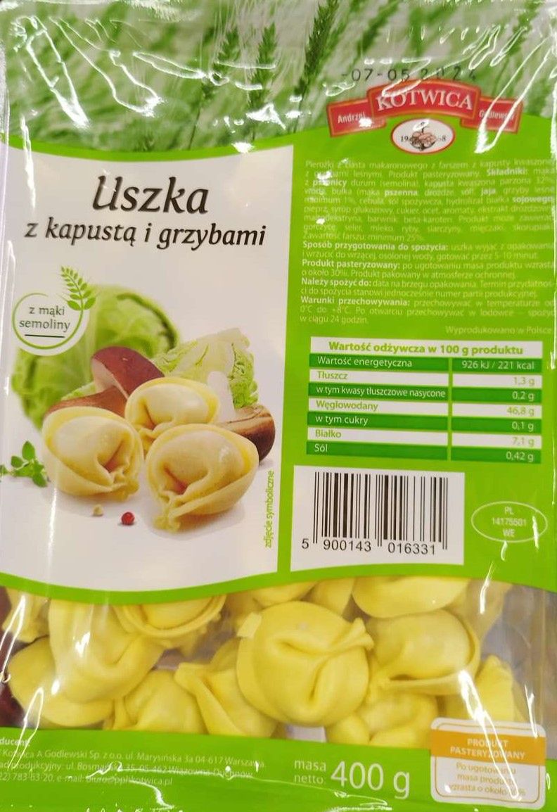 Kotwica &quot;Uszka z kapustą i grzybami&quot;