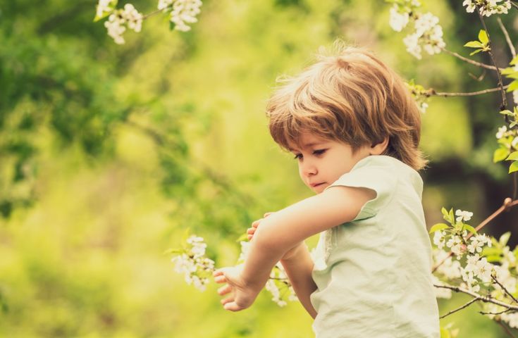 Pokrzywka u dzieci może pojawić się w wyniku alergii na pyłki.