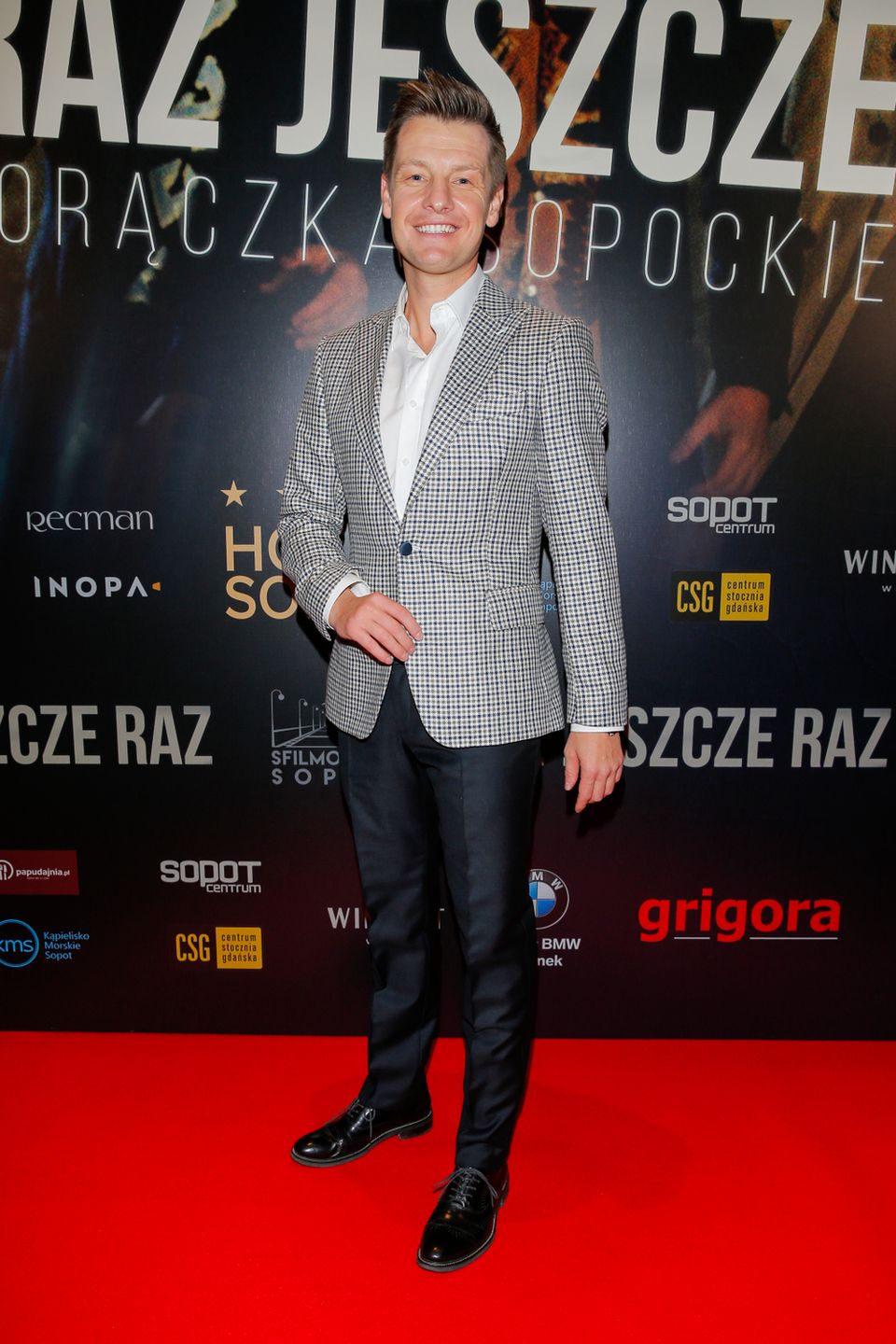 Rafał Mroczek na premierze filmu Raz, jeszcze raz
