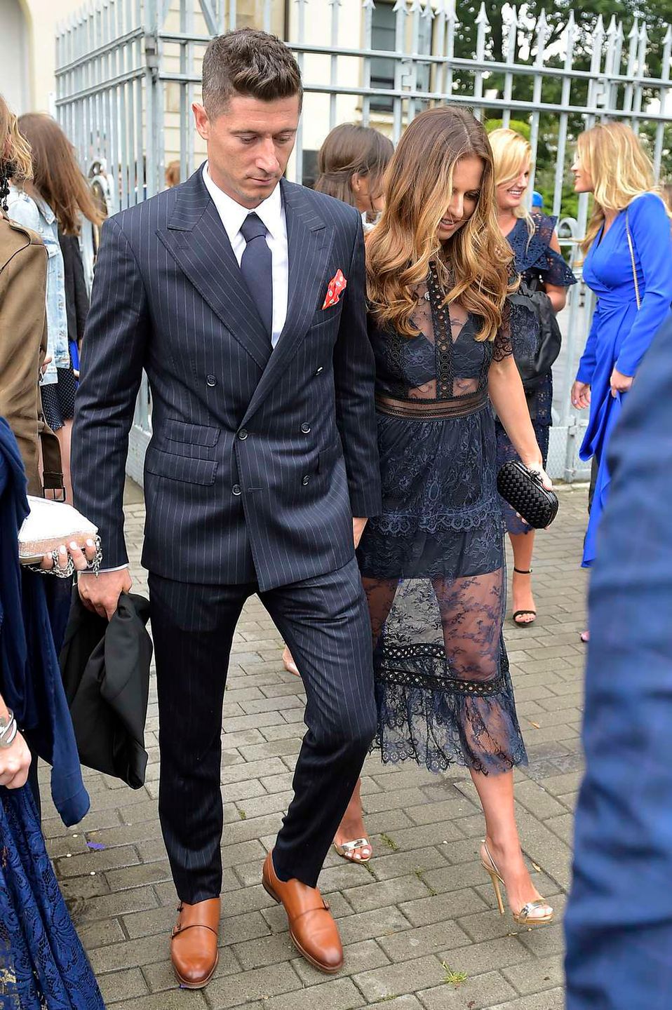 Anna Lewandowska i Robert Lewandowski na ślubie Ani Korcz
