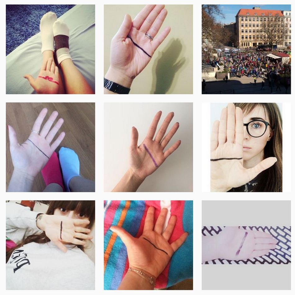 Wiele osób wrzuca do sieci fotki z #liniaprosta.