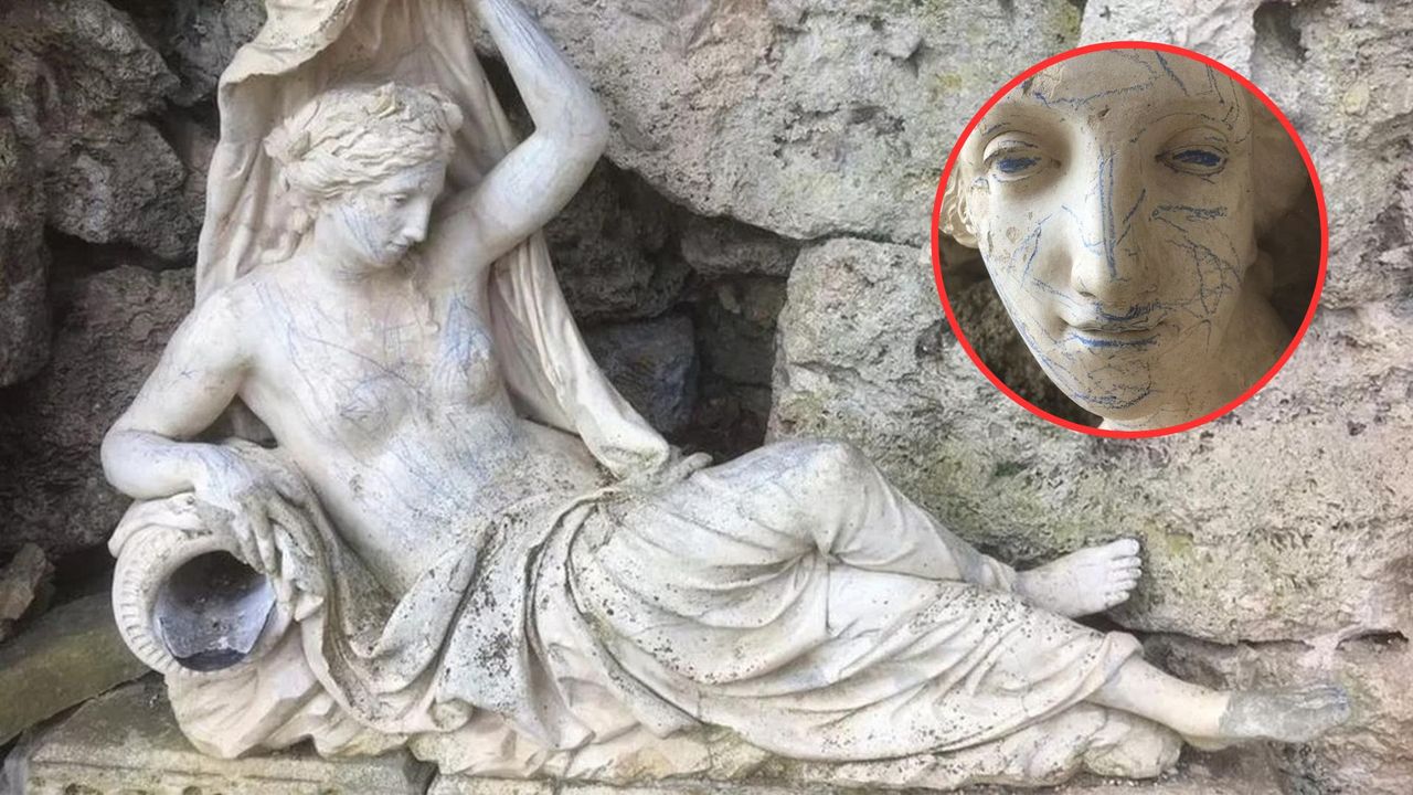 Władze muzeum przerażone. Dzieci pomazały 230-letni posąg