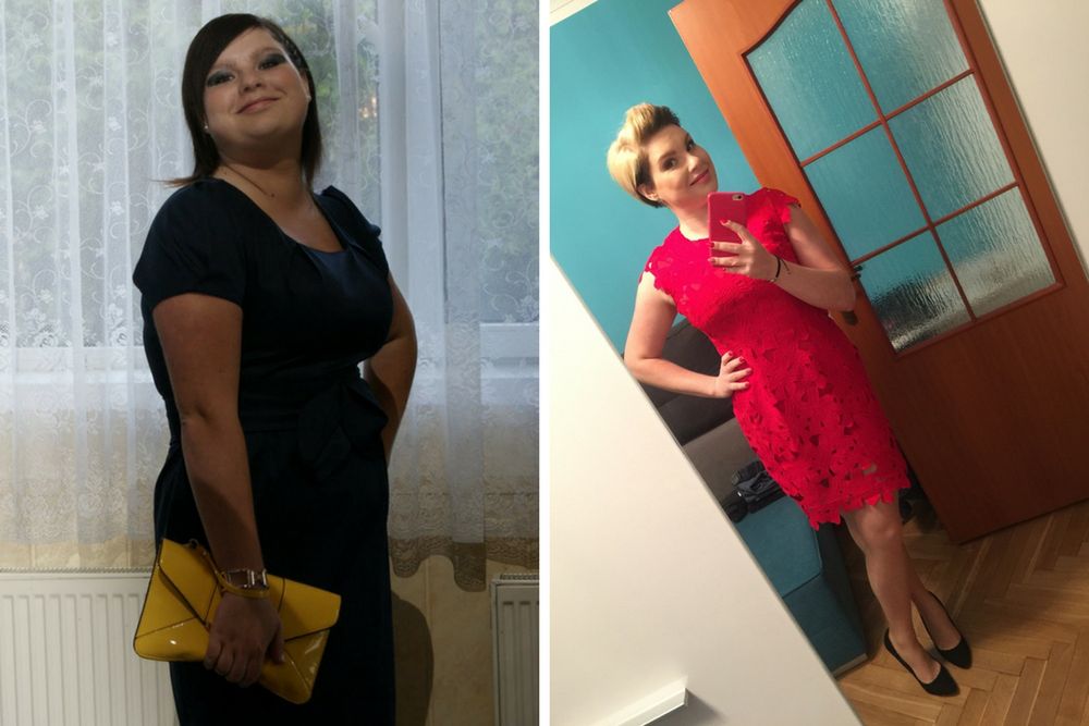 Ilona Pęcherek przed metamorfozą i po schudnięciu 24 kilogramów