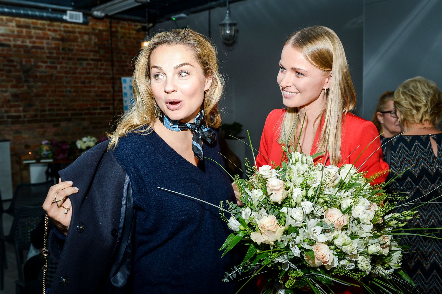 Małgorzata Socha i Agnieszka Cegielska na premierze książki