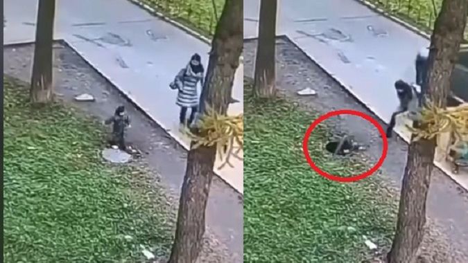 Dziecko wpadło do niezabezpieczonej studzienki kanalizacyjnej w parku