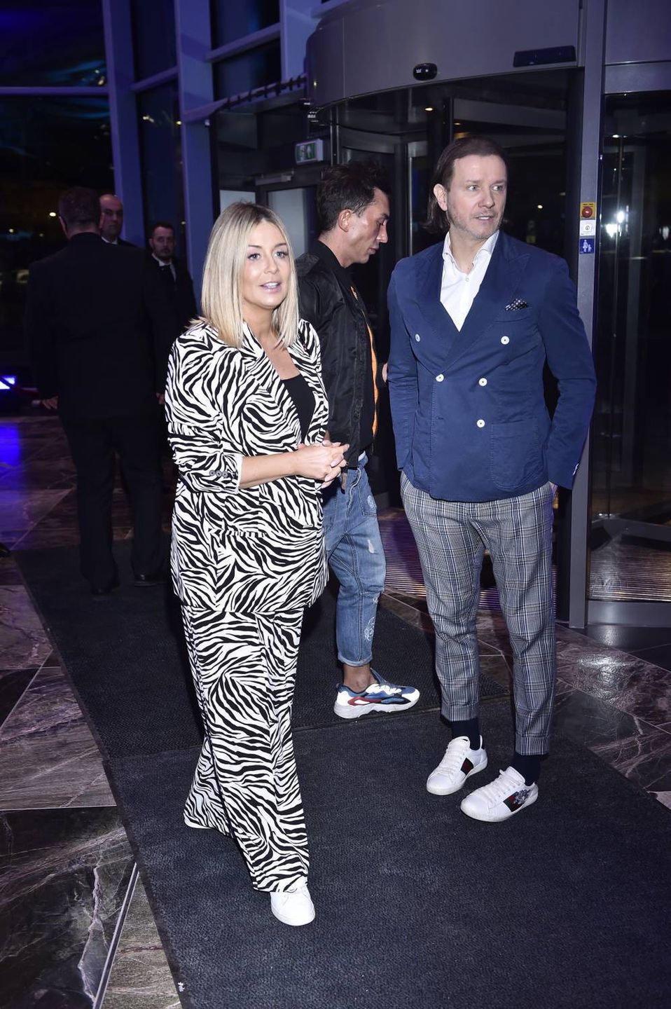 Małgorzata Rozenek w garniturze w zebrę