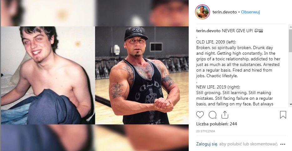 Zrezygnował z alkoholu [instagram.com]