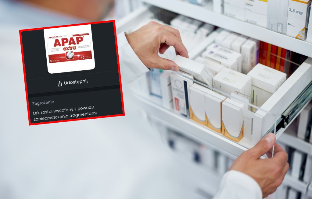 Potencjalne zanieczyszczenie leku Apap Extra. GIF wycofuje serię z obrotu