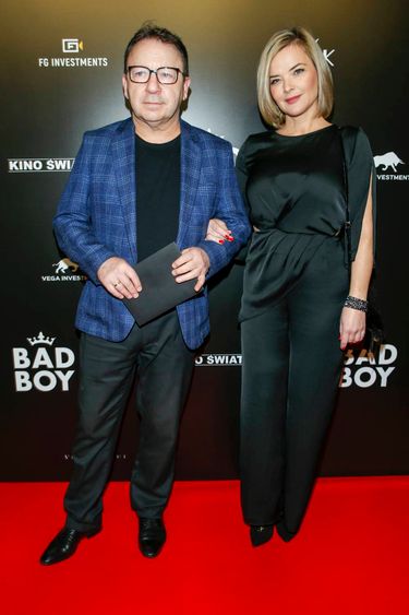Zbigniew Zamachowski i Monika Zamachowska na premierze Bad Boy