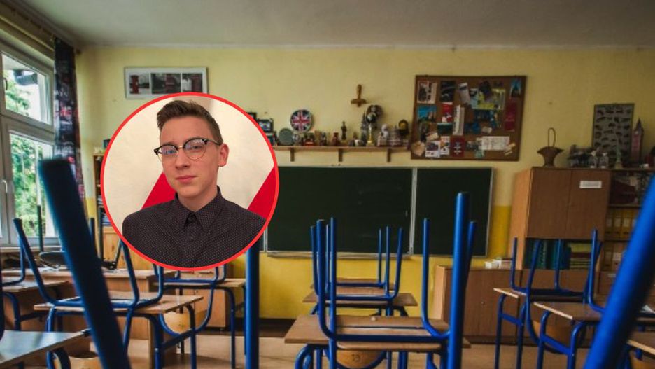 Szkoły pustoszeją przed końcem roku. Na zdjęciu Bartłomiej Rosiak, polonista z Łodzi