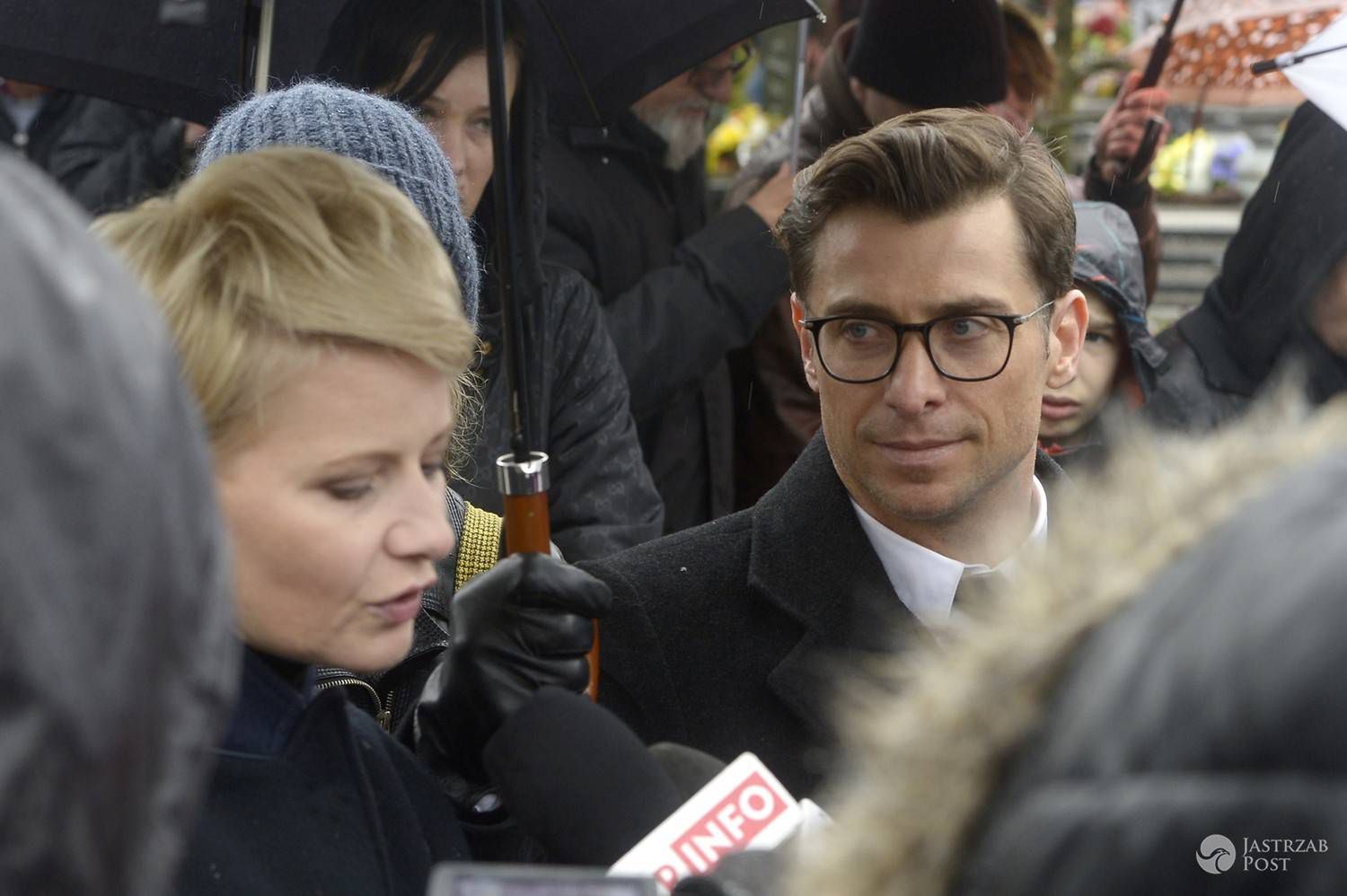 Kacper Kuszewski i Małgorzata Kożuchowska wspominali Witolda Pyrkosza na pogrzebie