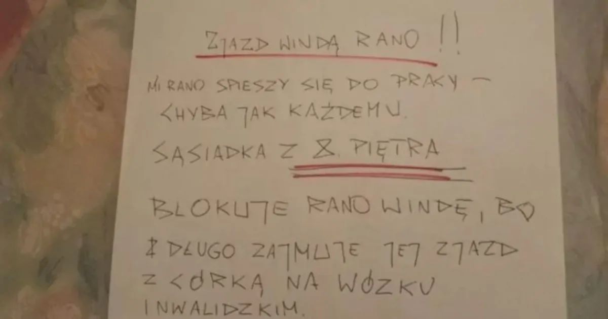 List sąsiada