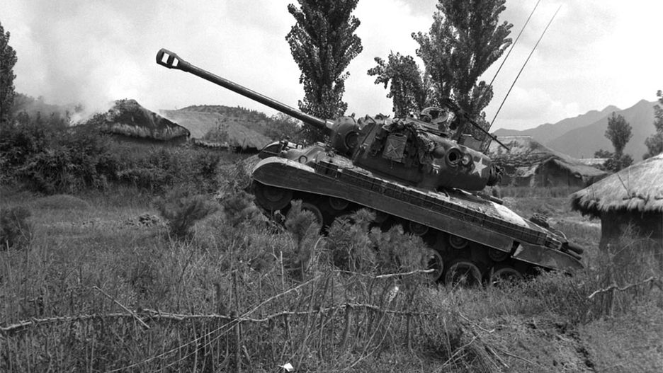 M26 Pershing podczas wojny w Korei w 1950 r.