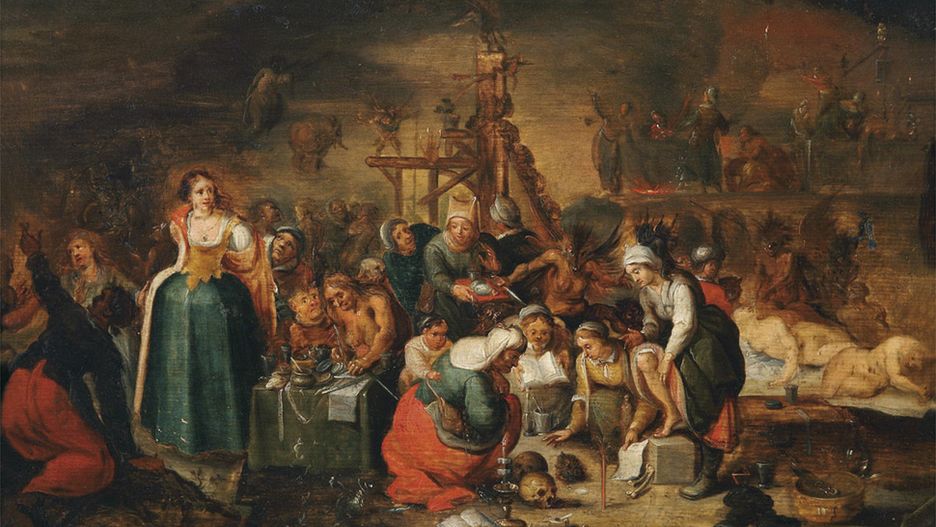 Sabat czarownic na obrazie Fransa Franckena Młodszego z 1607 r.