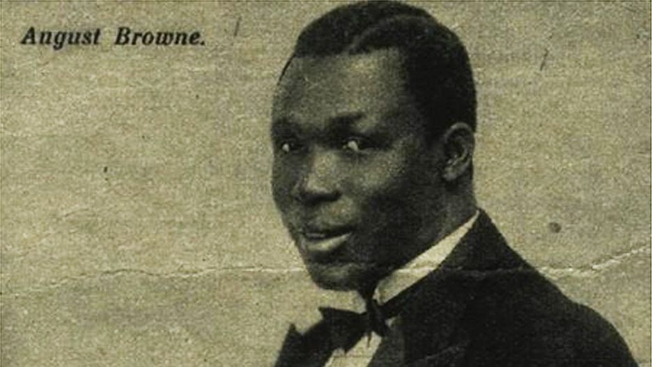 August Agbala Browne, fotografia opublikowana w "Tajnym Detektywie", w wydaniu z 17 lipca 1932 r.