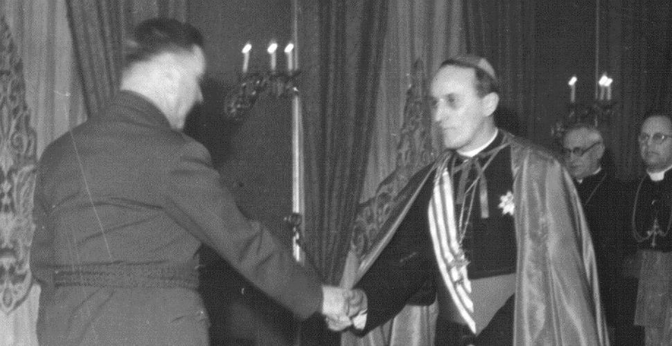 Ante Pavelić i Alojzije Stepinac, zdjęcie z okresu II wojny światowej