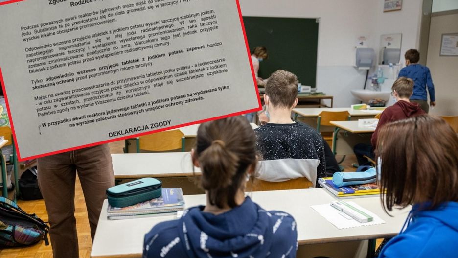 Rodzice dostają do podpisu zgody na podanie dziecku w szkole jodku potasu