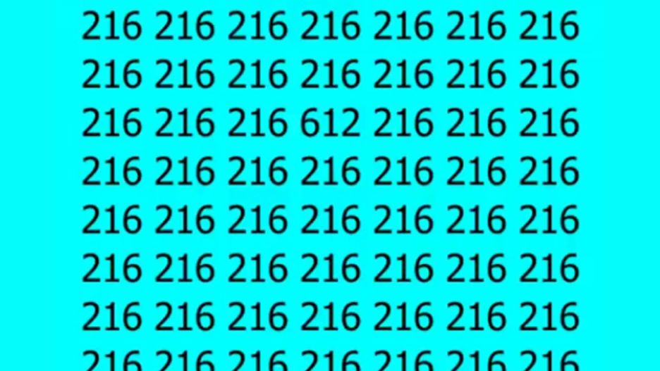 Znajdź liczbę 612. Jeśli uda się w 10 sekund, możesz być dumny