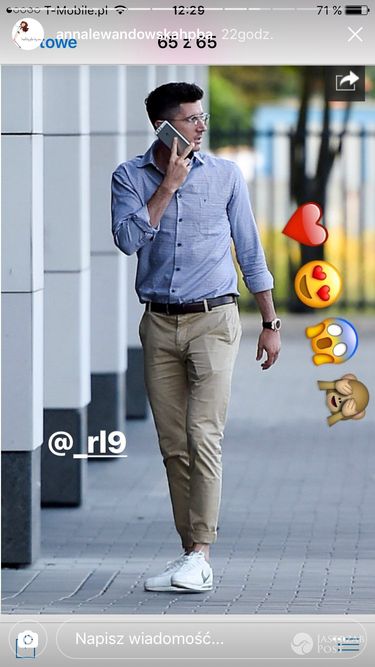 Robert Lewandowski na InstaStory Ani Lewandowskiej