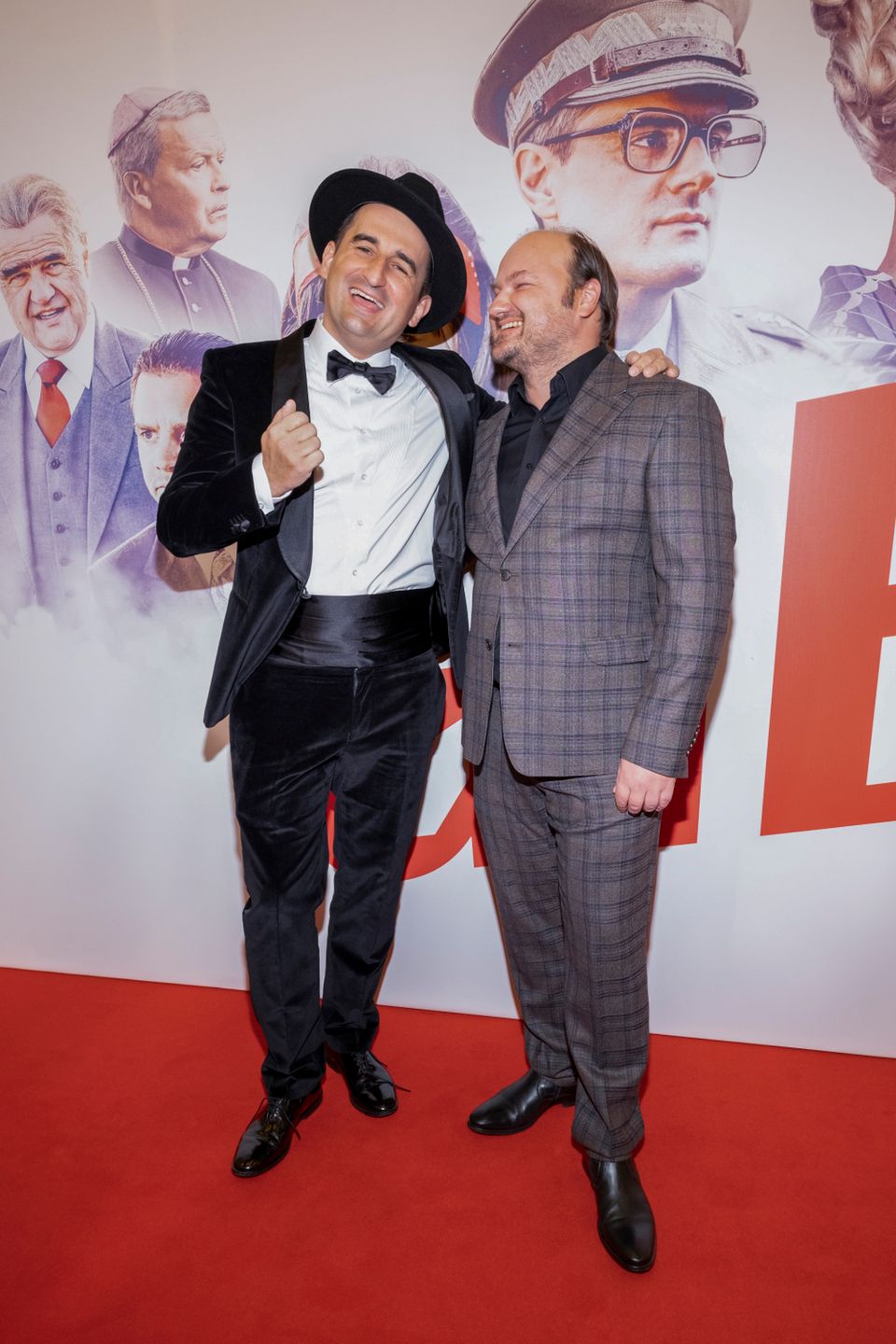 Misiek Koterski i Sebastian Stankiewicz na premierze filmu Gierek