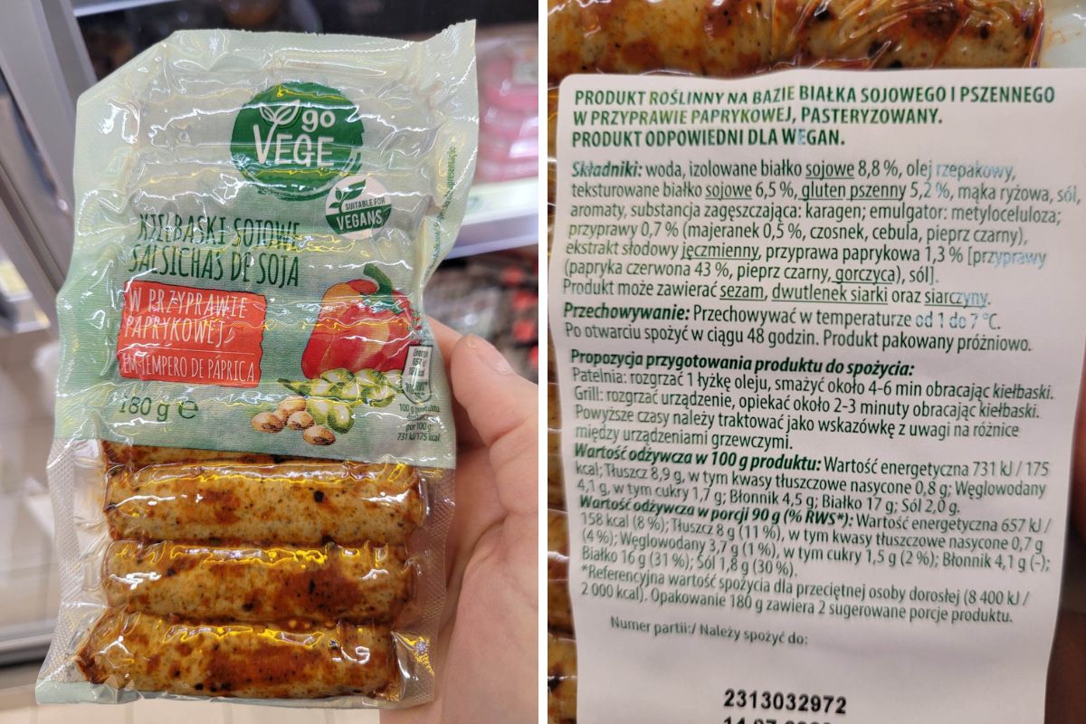 GoVege. Kiełbaski sojowe w przyprawie paprykowej