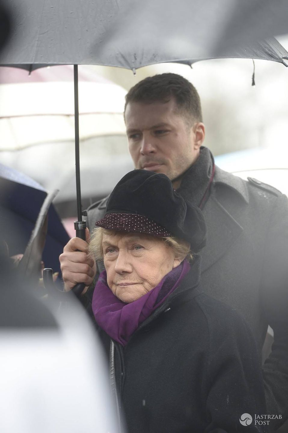 Andrzej Młynarczyk i Teresa Lipowska - pogrzeb Witolda Pyrkosza