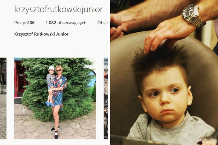 Konto Krzysztofa Rutkowskiego Juniora na Instagramie prowadzi jego matka