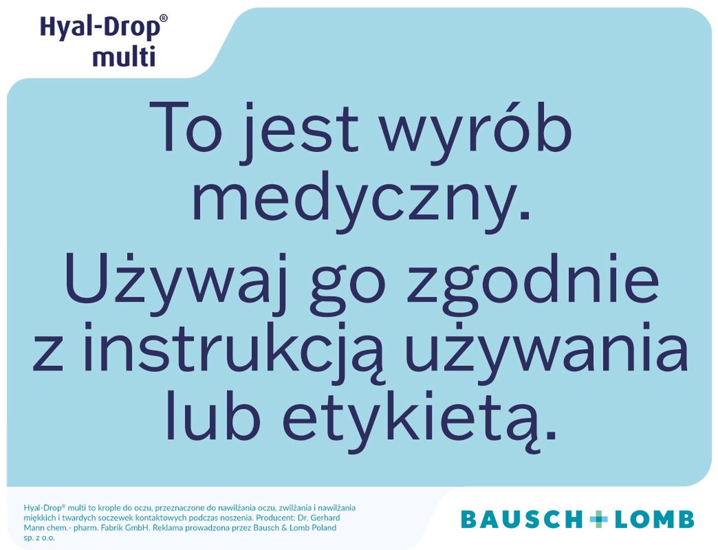 To jest wyrób medyczny. Używaj go zgodnie z instrukcją używania lub etykietą  - infografika