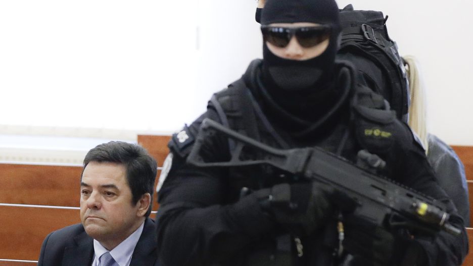 Marian Koczner, oskarżony o zlecenie zabójstwa dziennikarza Jana Kuciaka i jego narzeczonej, na ławie oskarżonych