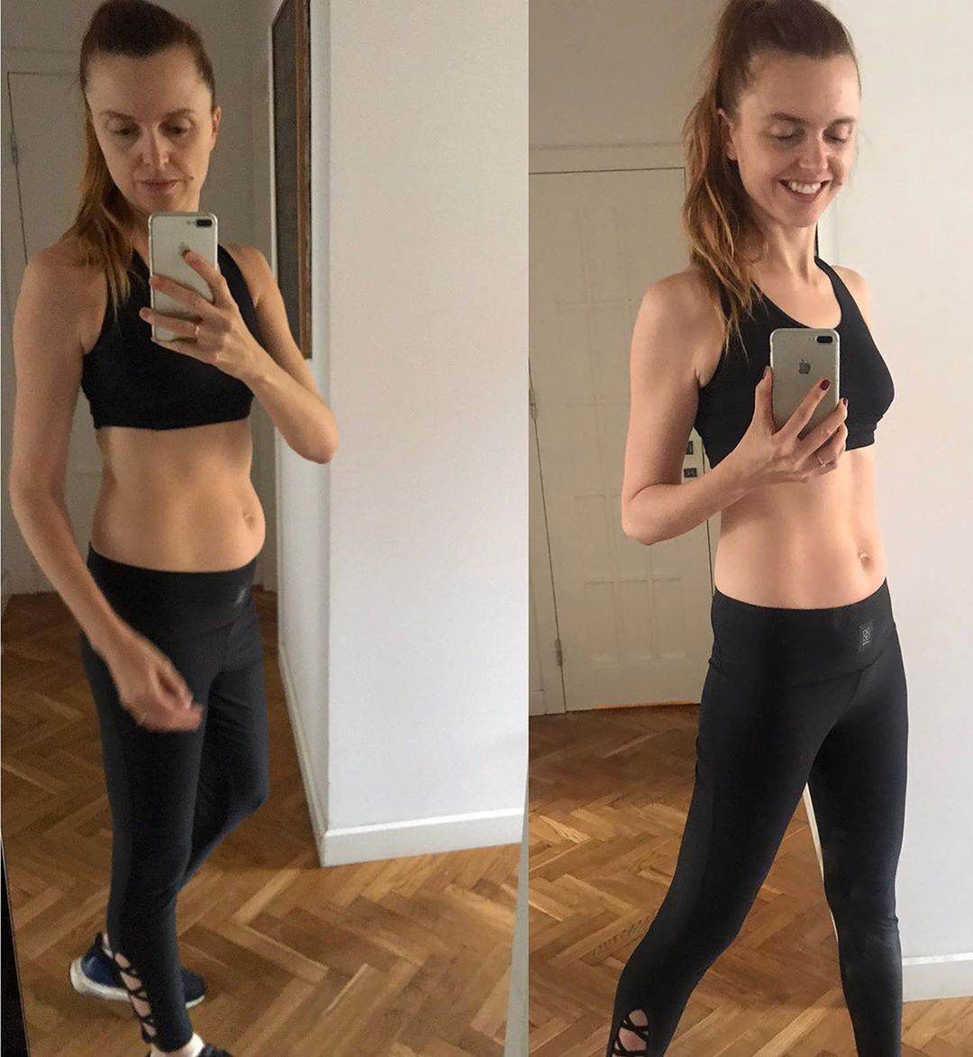 Katarzyna Burzyńska brzuch po ciąży i obecnie
