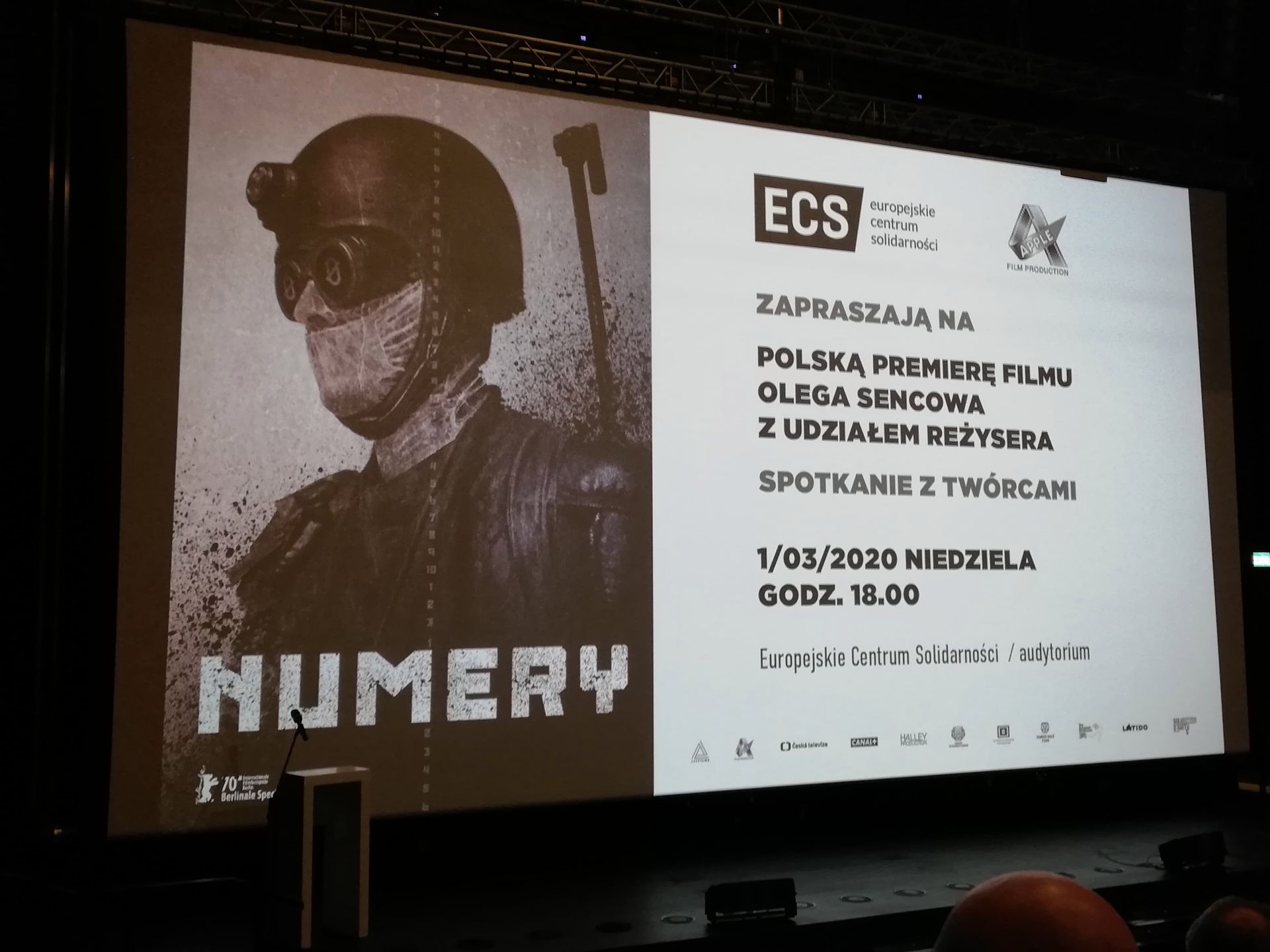 Zapowiedź pokazu Olega Sencowa w Gdańsku. 