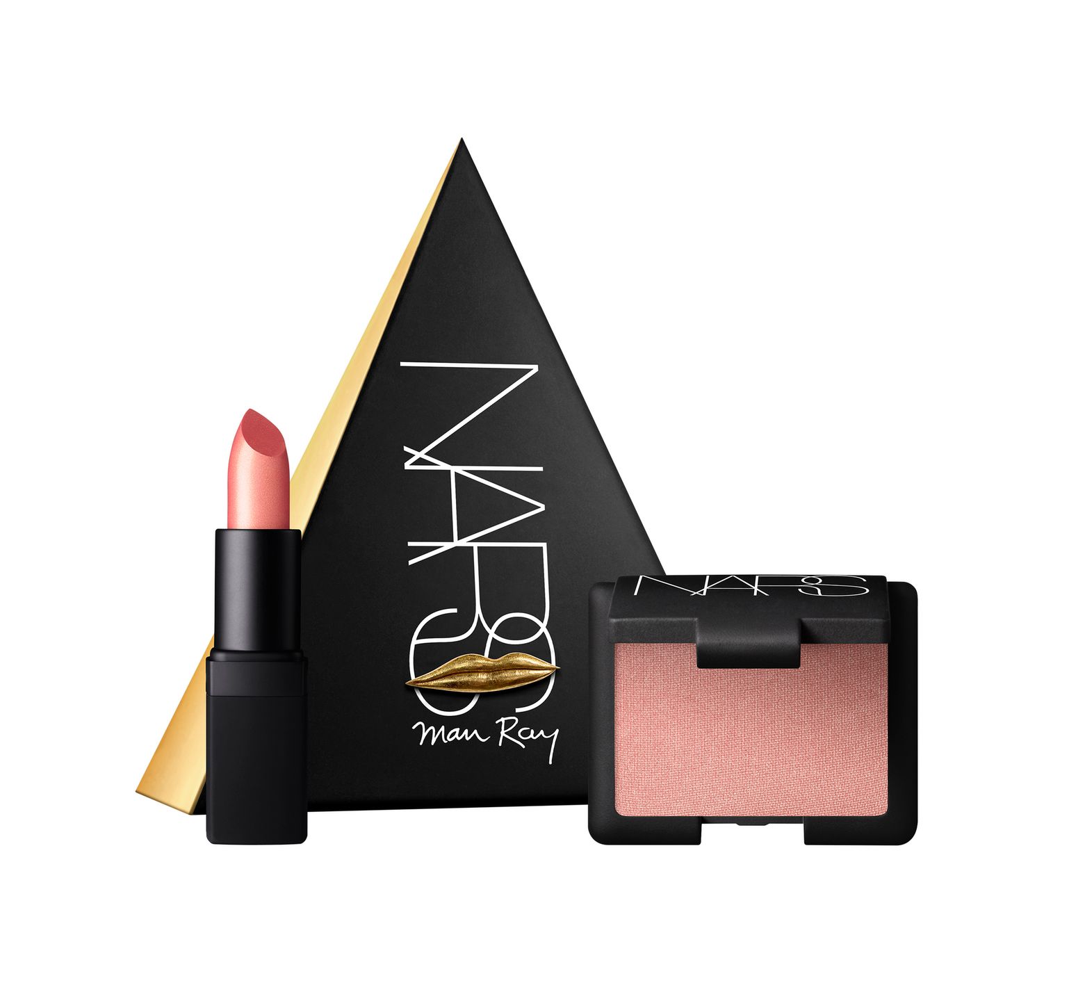 NARS Love Triangle – Zestaw Orgasm - Pomadka i Róż do policzków, Man Ray dla NARS 