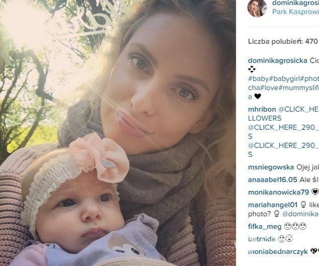 Dominika Grosicka z córką Mają fot.Instagram.com