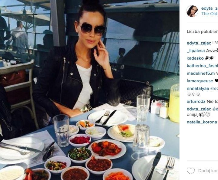 Edyta Zając pokazała co je. Fot. Instagram.com